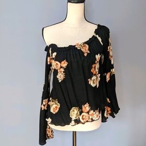 Cropped off shoulder top